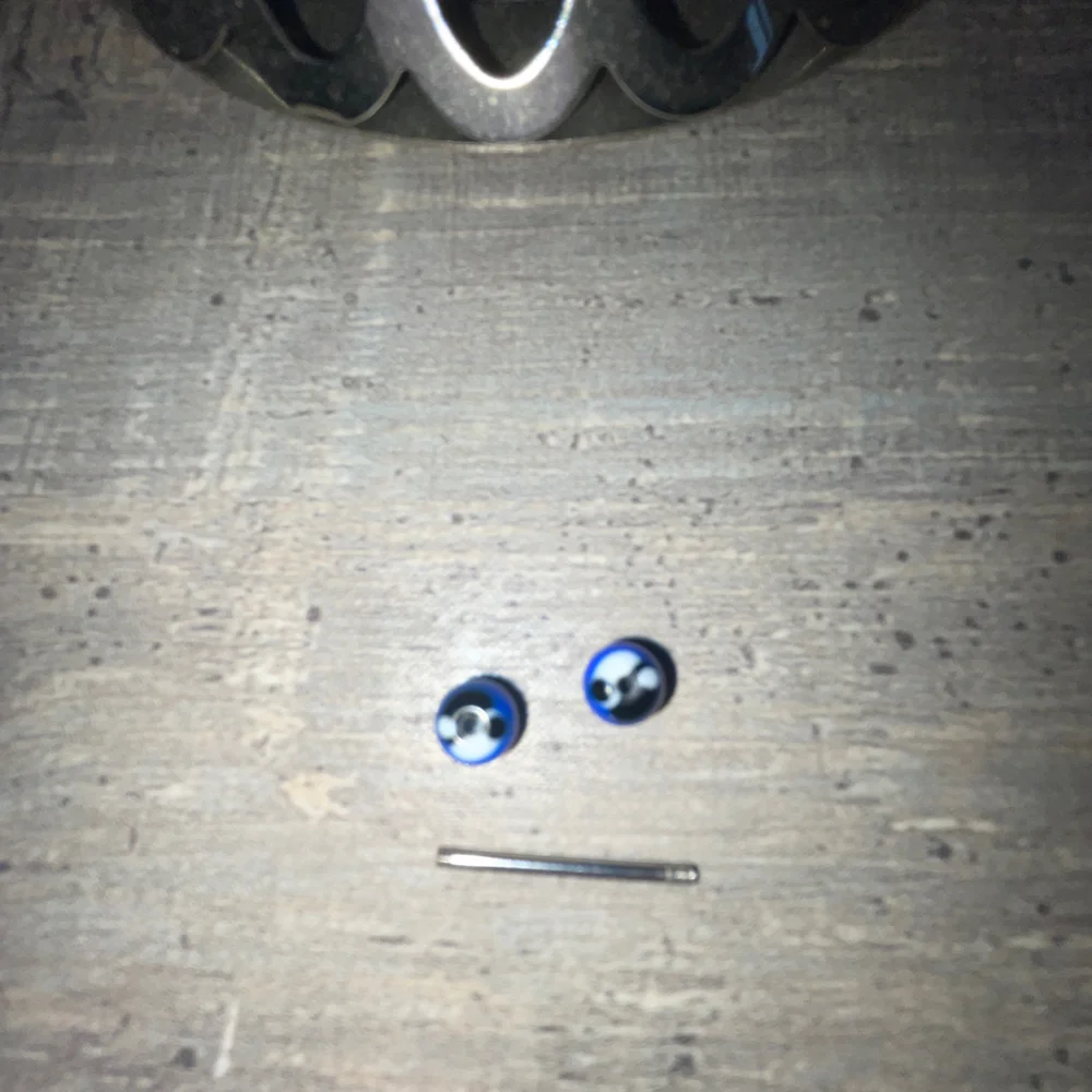 Surgical Steel Acrylic Ball Barbell Blue Ying Yang Body Jewelry Tongue Art 29mm